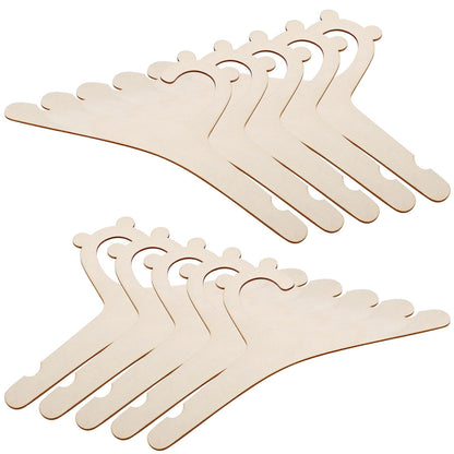 10 Pcs Baby Hangers, Wooden Baby Coat Hangers with Cute Bear Ears, Cute Toddler Infant Children Kids Clothes Hanger