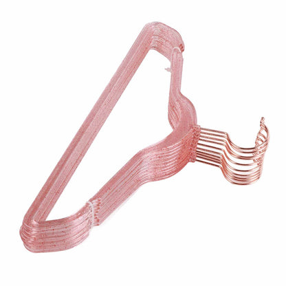 10Pcs Transparent Glitter Hangers Crystal Seamless Clothes Racks