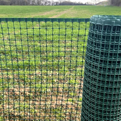 Plastic Mesh Fencing | 1m x 10m | 20mm Holes | Green | Netting For Garden Fences, Plant Support, Tree Guards, Reusable Plastic Mesh For Climbing Plants, Vegetables, Pets