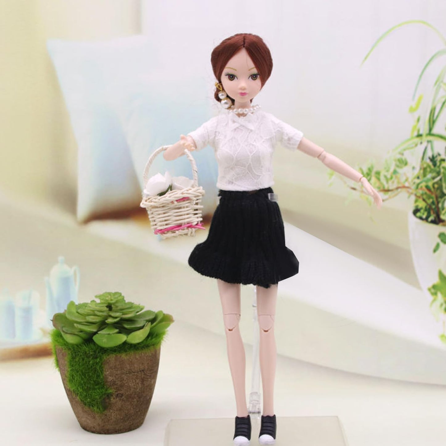EOWVISN 10 Pieces Mini Cargo Basket, Creative Woven Basket, Home Decoration, Doll House Accessories, Photography Props.