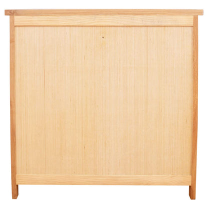 Aurotrice OAK Small Sideboard Living Room Storage 2 Doors 2 Drawers Mini Sideboard Natural