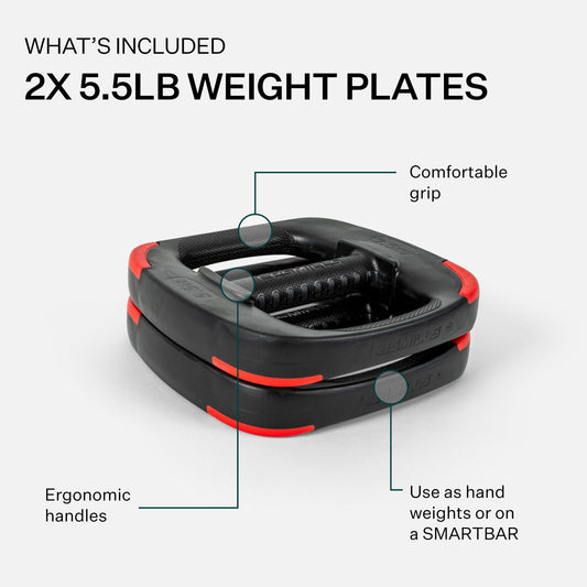 Les Mills? Dual Purpose Ergonomic Exercise Weight Plates for Total Body Workouts, 5.5lbs