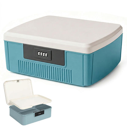 Joyseedi Lockable Storage Box Large Medicine & Food Safe Container with Combination Lock, 25×20×10cm Fridge Box with Removable Tray for Office