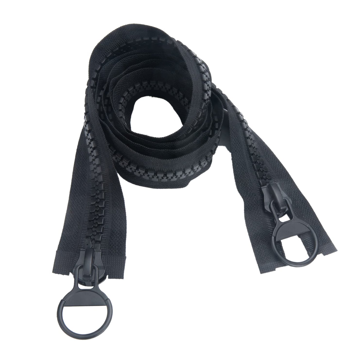 Plastic 2-Way Zip 112 cm #15 Large Separable Black Zip for Coat Down Jacket Jackets TXZWJZ (112 cm, 2 Way)