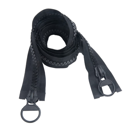 Plastic 2-Way Zip 112 cm #15 Large Separable Black Zip for Coat Down Jacket Jackets TXZWJZ (112 cm, 2 Way)