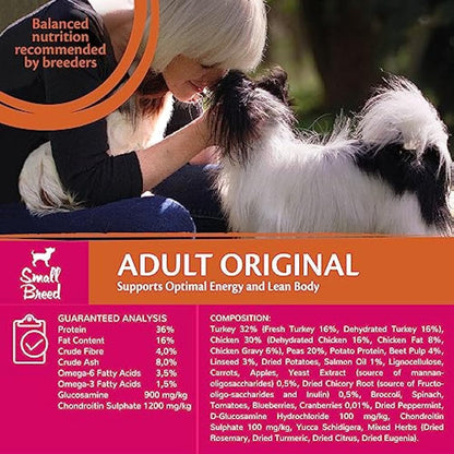 Wellness CORE Small Breed Original, 5kg, Chicken & Turkey, Dry Dog Food for Small Breed Dogs, All-Natural, Grain-Free, High Meat Content, Protein-Rich, No Added Sugar