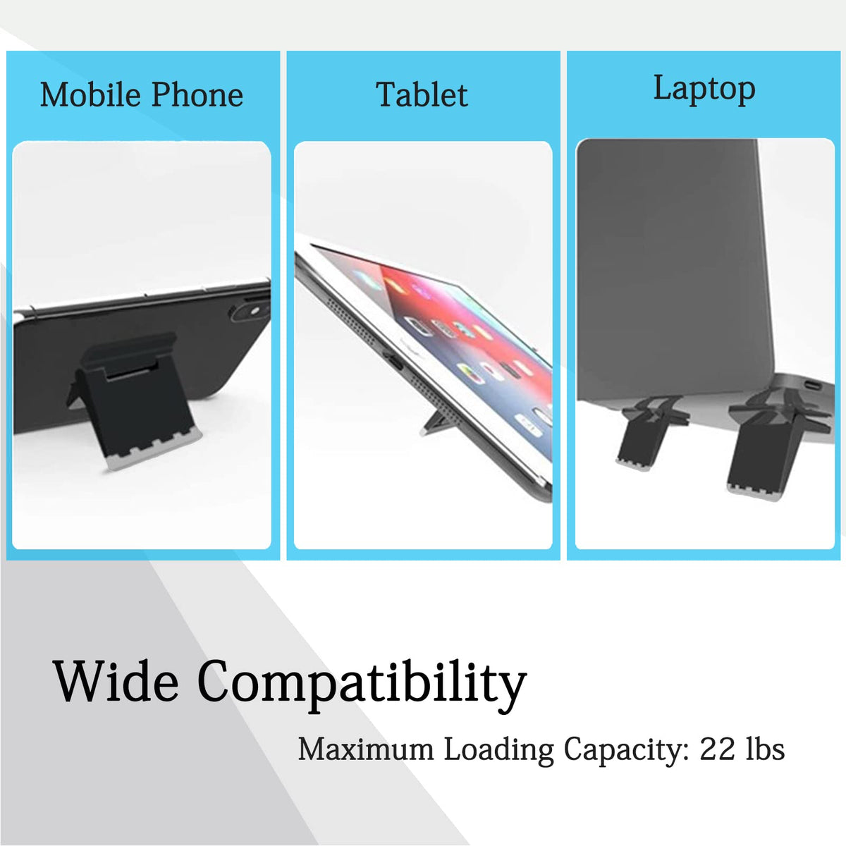 MICREEN 2PCS Portable Computer Keyboard Riser, Invisible Plastic Keyboard Feet, Mini Laptop Tilt Stand for Desk (Black)