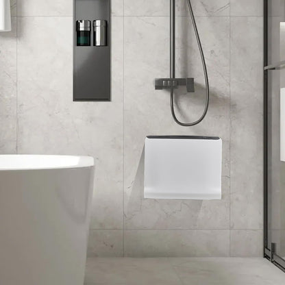 Heuffe Thickened Folding Shower Seat with Backrest Wall Mounted - 200kg Capacity Anti-Slip Shower Stool for Elderly & Disabled Adults, White