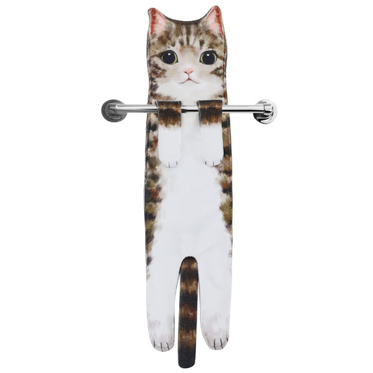 AGRIMONY Cat Funny Hand Towels - Cute Bathroom Kitchen Towels Decor Decorative Hanging Face Towel Super Absorbent Soft-Valentine Christmas House