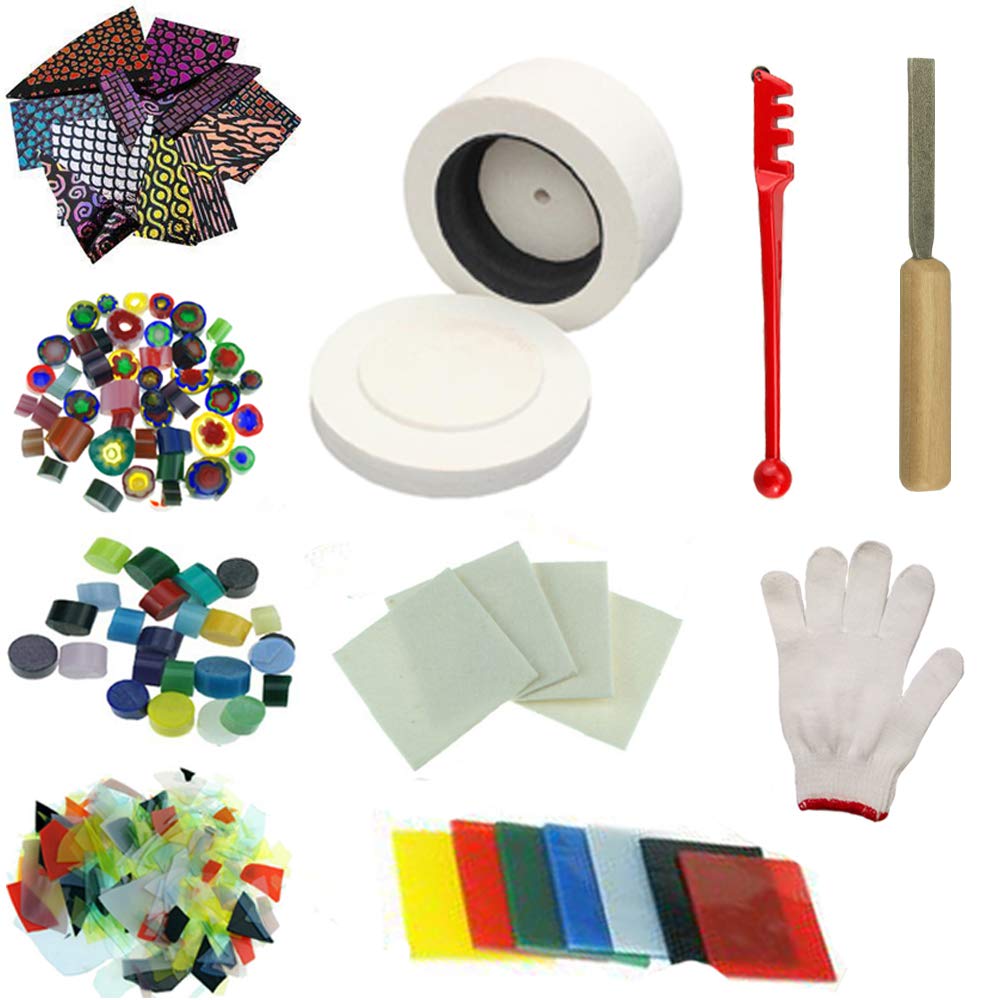 Jiajie Small Microwave Kiln Kit 10pcs/ Set for DIY Jewelry Glass Fusing