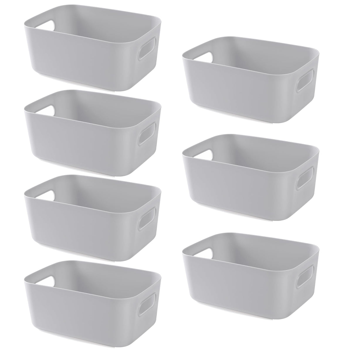 HapiLeap Plastic Storage Boxes, Multiple Colour Organisation Storage Baskets for Kitchen, Cupboard, Office, Bathroom, Toy