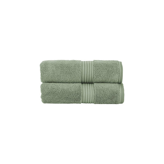 Christy Supreme Hygro 2 Hand Towels Set | Bay Leaf | 100% Luxury Supima Cotton | Ultra Soft | Super Absorbent | 650GSM | Plush and Long Lasting