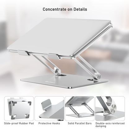 BoYata Laptop Stand, Multi-Angle Adjustable Laptop Riser with Heat-Vent