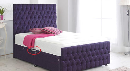 Just Accessories Divan Bed Base Link Bars with Adjustable Fittings, Silver, Joiner Plate with M8 Screws 98mm-200mm (2, 200mm)
