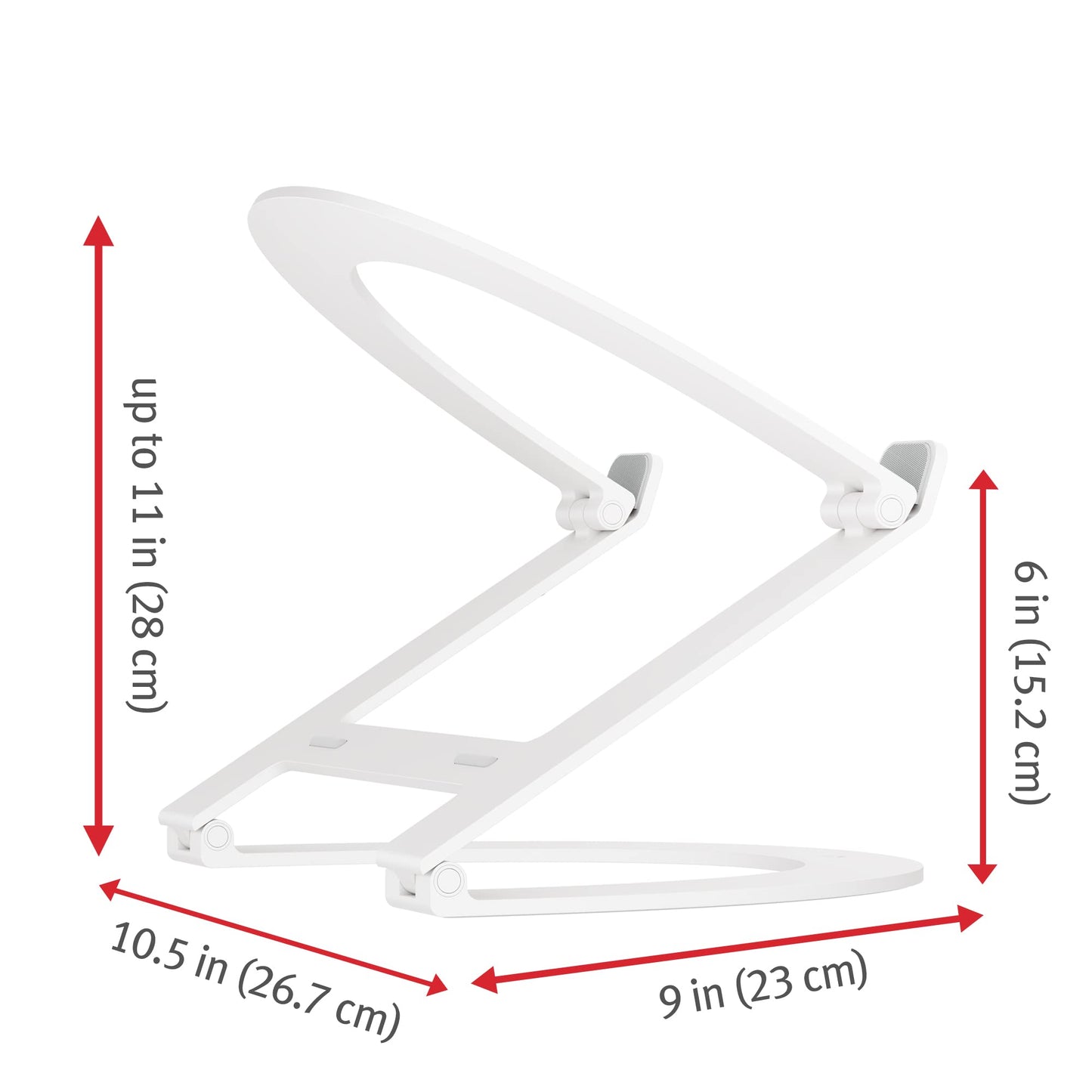 Twelve South Curve Flex | Ergonomic Height & Angle Adjustable Aluminum Laptop/MacBook Stand/Riser, fits 10"-17", folds flat for portability -travel