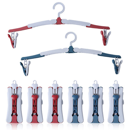 NCOALE Folding Clothes Hanger, 8 PCS Travel Hangers With Clips, 360 Degree Rotating Hook