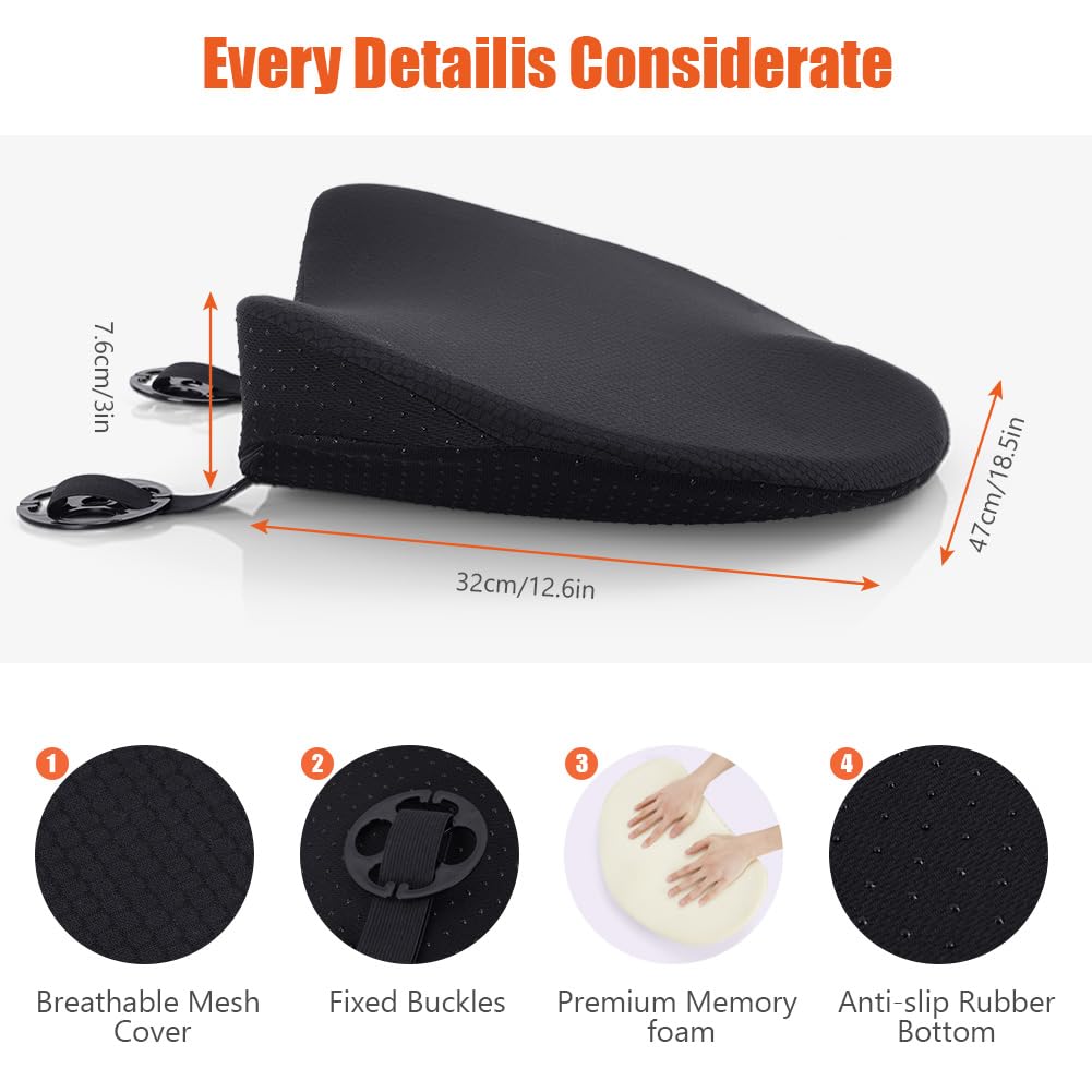 Ainiv Car Seat Cushion for Driving, Memory Foam for Car Driver Seat, Coccyx Orthopedic Seat Cushion, Breathable Booster Seat Cushion