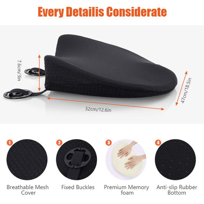Ainiv Car Seat Cushion for Driving, Memory Foam for Car Driver Seat, Coccyx Orthopedic Seat Cushion, Breathable Booster Seat Cushion