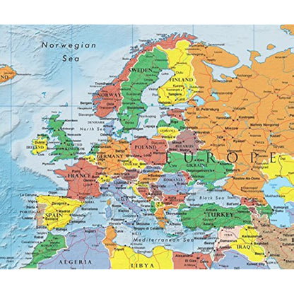 Swiftmaps 92cm x 61cm Laminated World Premier Wall Map Mural Poster A1