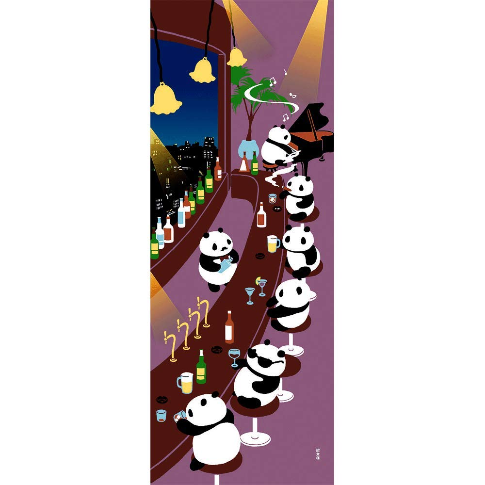 HAMAMONYO Picture Tenugui 'Panda BAR'