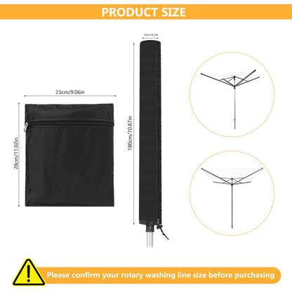 for Brabantia Rotary Washing Line Cover with Zipper, Universal 420D Oxford Waterproof Rotary Dryer Cover for OutsideRotary Line Covers