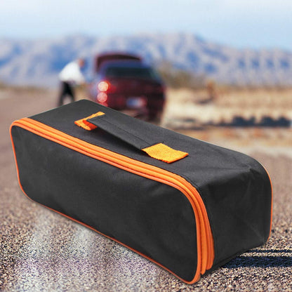 Fiacvrs Pouch Car Vacuum Cleaner Tool Bag Portable Zipper Closure Storage Case Durable (black)