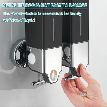 Manual Presshead Wall Mounted Soap Dispenser, Shower and Lotion Dispenser for Home, Bathroom, Kitchen, Hotels, Restaurants (Transparent, 1000ml)