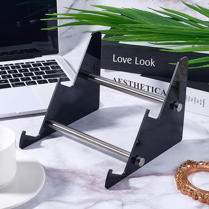 CRASPIRE Acrylic Keyboard Display Stand 2-Tier Portable Keyboard Display Shelf Black Display Keyboard Holder Removable Keyboard Storage Holder for