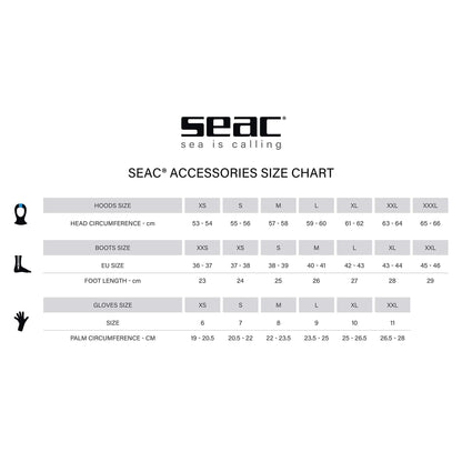 SEAC Unisex Pro HD 6 mm Neoprene Wetsuit Boots with Side Zipper Small, Black, S UK