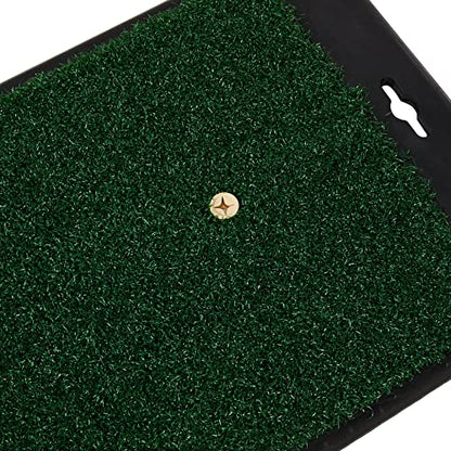 Callaway FT Launch Zone Golf Hitting Mat with Rubber Backing Golf Putting Mat, Green, 1' x 2'