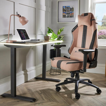 X-Rocker Onyx High Back Ergonomic Gaming Chair for Adults & Teens - 4D Armrests, Head & Lumbar Cushion, Height Adjustable Recliner, Luxury Fabric