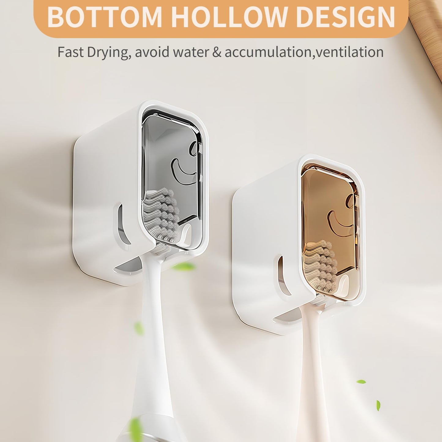 Wall Mounted Toothbrush Holders for Bathroom