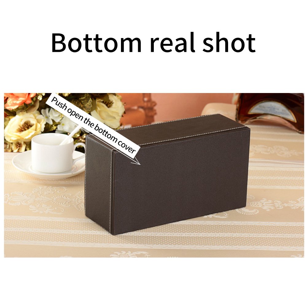 Paper Holder,Attractive Sturdy Space Tidier Case Napkin Leather Holder Car Automotive Decoration Package Content Leather Household Office Tissue Box