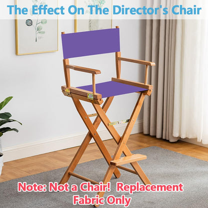 GORGECRAFT 1 Set Director Chair Canvas Replacement Kit 21x8-16 Inch Directors Chairs Medium Purple Casual Seat Back Cloth Covers with Wood Stick for
