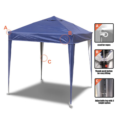 SANHENG Pop Up Gazebo, Pop Up Tent Heavy Duty, Fully Waterproof, All Weather Gazebo ideal for Outdoor Party Camping (3x3m no sides,Blue)