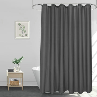 Bishilin Bathroom Shower Curtain with Hooks Dark Grey 100x200CM Mould Proof Resistant, Polyester Fabric and Machine Washable