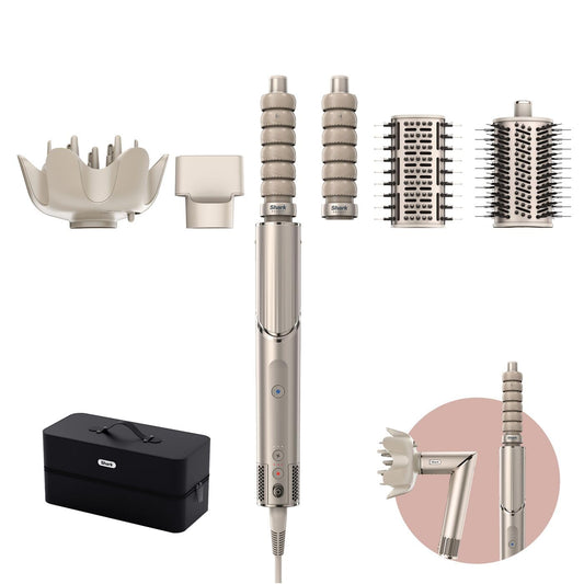 Shark FlexStyle 5-in-1 Air Styler & Hair Dryer with Auto-Wrap Curlers, Paddle Brush, Oval Brush, Concentrator and Diffuser, Storage Case, No Heat