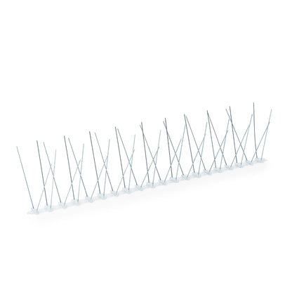 Pest-Stop Professional Bird Spikes - Deter Birds - Windowsills, Ledges, Walls and Guttering - All weather - UV-resistant plastic - High standard, 10 x