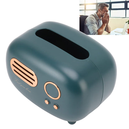 Retro Radio Tissue Box Restroom Tissue Bedroom Holder Vintage Vintage Radio Tissue Box Cover For Table (Green)