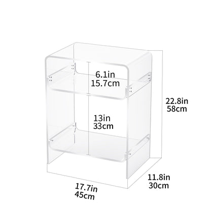 solaround Acrylic Side Table, 45 x 30 x 58 cm, Clear