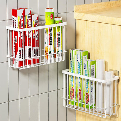 EigPluy 2 Pieces Kitchen Cabinet Door Storage Box, Self-Adhesive Storage Box, Wall Mounted Metal Storage Boxes,Cabinet/Bathroom/Fridge Small Items