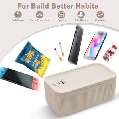 Small Lockable Storage Box with Combination Code - Secure Medicine Safe, Phone Jail, and Snack Box for Home, Fridge, Office, or Travel