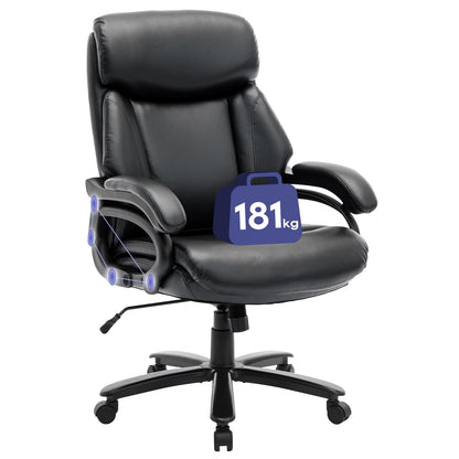 COLAMY Big and Tall Office Chair 400lbs, PU Leather Executive Office Chair for Heavy People