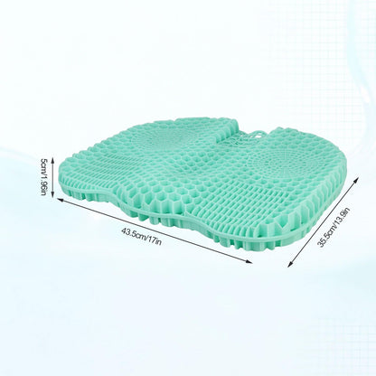 wiksite Gel Seat Cushion - Double Thick Egg Seat Cushion for Long Sitting Cool Breathable Honeycomb Design Chair Gel Cushion for Support and