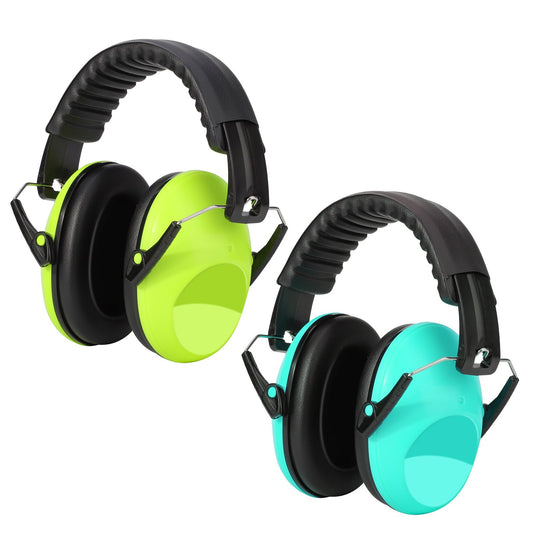 Kriogor 2 Pack Ear Defenders Children,26dB SNR Noise Cancelling Headphones Hearing Protection Earmuffs,Soft Kids Ear Defenders Adjustable Adults Ear