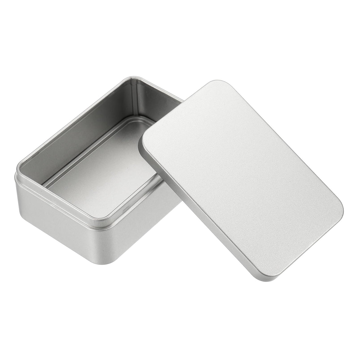 PATIKIL Rectangular Tin Box 3.9"x2.5"x1.3", Metal Storage Tin Box Portable Storage Container with Lid for Tea Candy Treats Gifts Favors Candle
