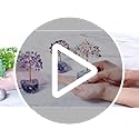 JSDDE Aquamarine Crystal Healing Crystals Gemstones Feng Shui Natural Tumbled Stones Money Life Tree Figurines