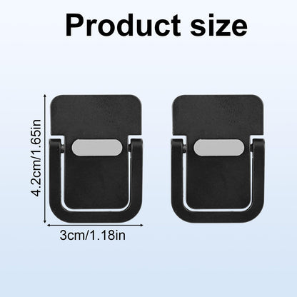 Penitue 2pcs Mini Portable Laptop Stand, Zinc Alloy Foldable Laptop Keyboard Riser Self-Adhesive Kickstand Invisible Computer Notebook Holder Lift