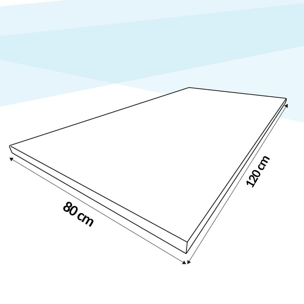 POKAR Table Top 120x80 cm | Desk Top 25 mm Thick | Perfect for Height Adjustable Standing Desk or Dining Table DIY | Durable Laminated Table Top