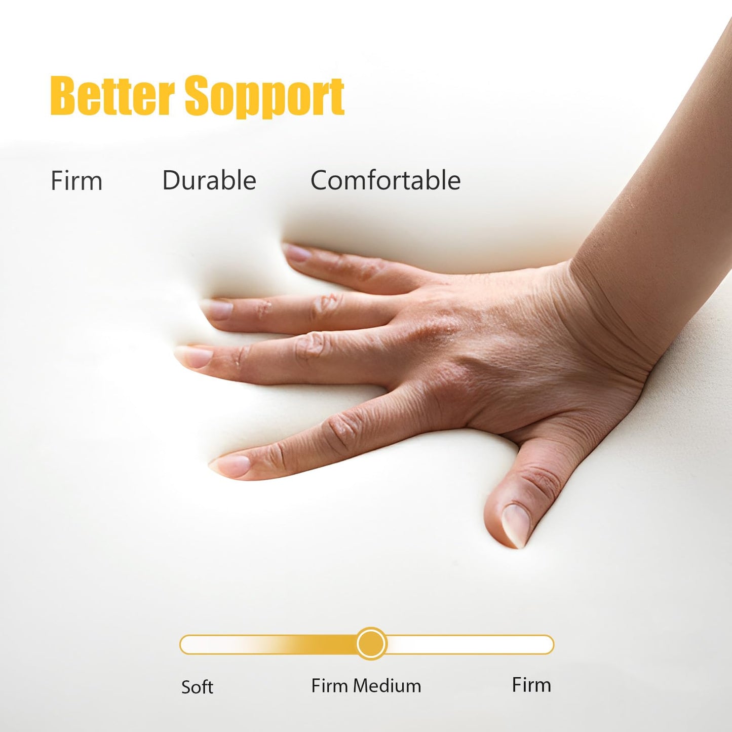 MeMoreCool Tri Fold Mattress 190x75cm, Single, 10cm Thick Foam Foldable Futon Mattress with Washable Cover, Portable Floor Guest Sleeping Mat for